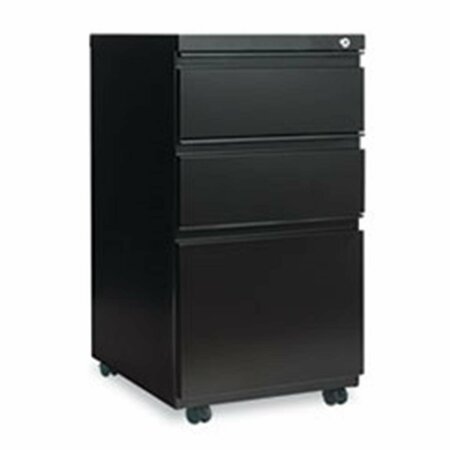 FINE-LINE 14.87 x 19.12 in. Three-Drawer Metal Pedestal File with Full-Length Pull - Black FI3215586